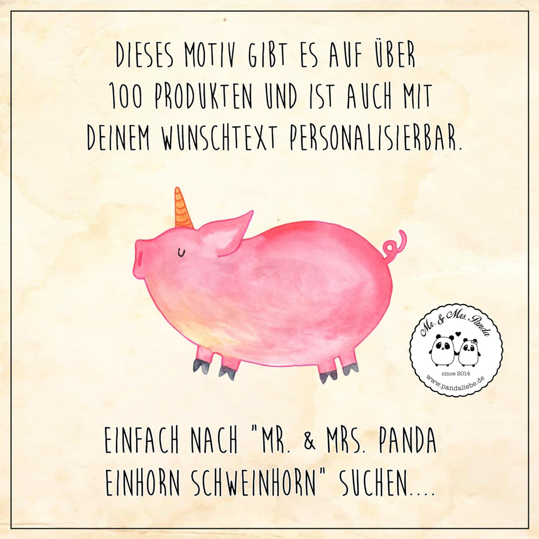 Mr. & Mrs. Panda Motiv WC Sitz Einhorn Schweinhorn - Geschenk, englisch, Unicorn, WC-Sitz, Klodeckel