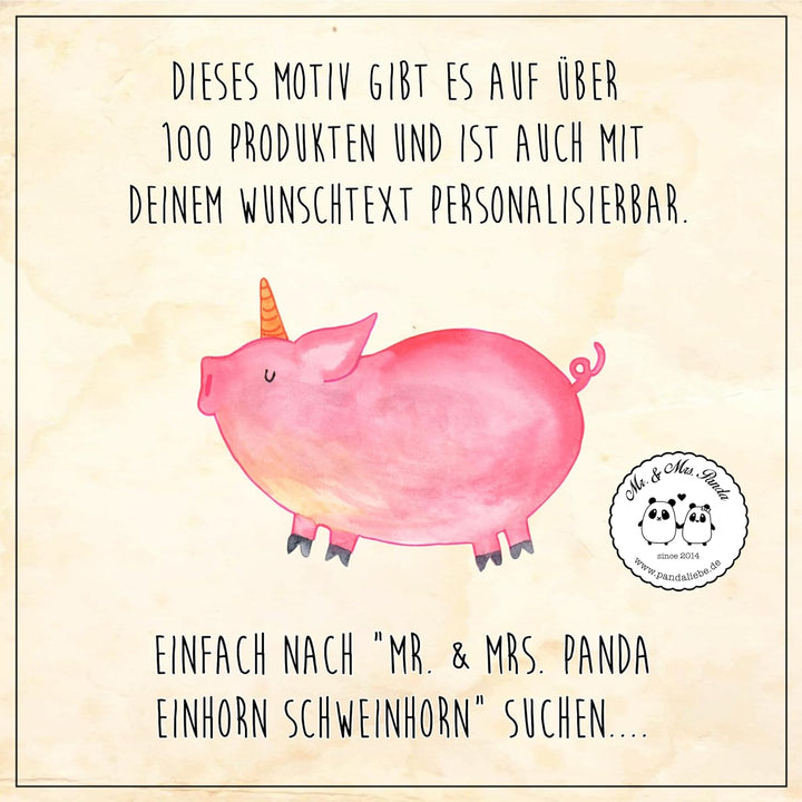 Mr. & Mrs. Panda Motiv WC Sitz Einhorn Schweinhorn - Geschenk, englisch, Unicorn, WC-Sitz, Klodeckel