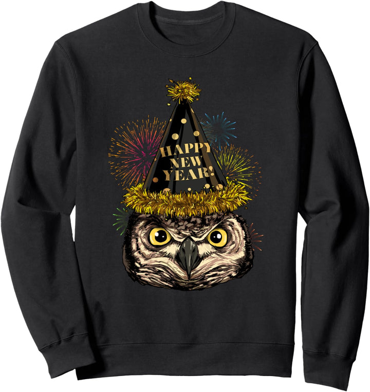 Owl Happy New Year 2021 New Years Eve Party Sweatshirt