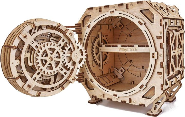 Wood Trick Safe Holzmodellbausatz für Erwachsene und Kinder - DIY Locker Puzzle Box mit Kombination