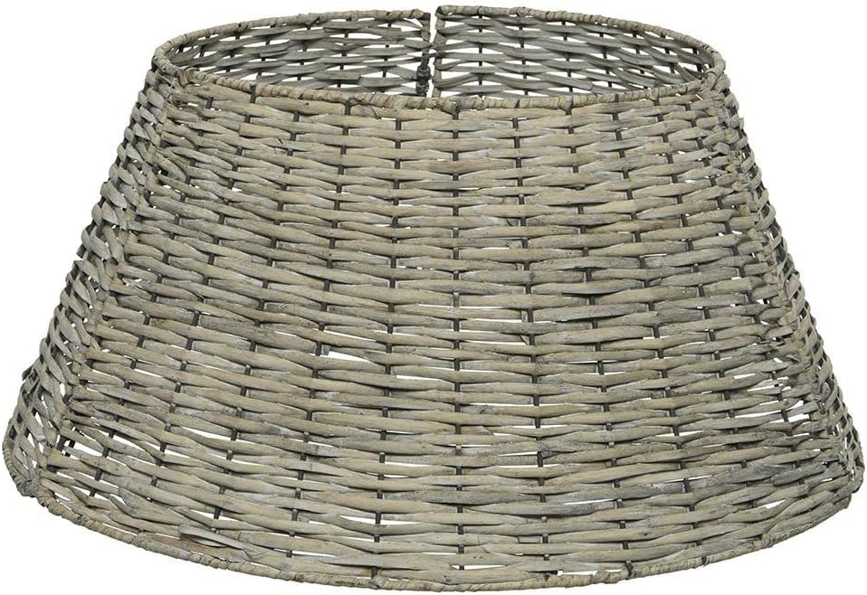 zeitzone Abdeckung für Christbaumständer Weide Grau Weihnachtsbaumständerhülle Ø 70cm 70 cm