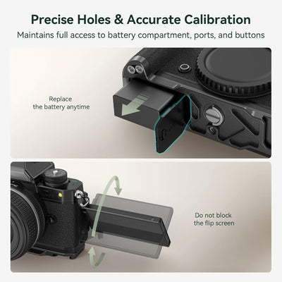 SMALLRIG Z fc Handgriff L-förmiger Griffhalter für Nikon Z fc Kamera, Seitengriff im Retro-Stil mit