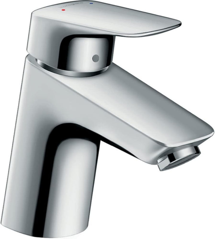 hansgrohe Waschtischarmatur Logis, Wasserhahn Bad mit Auslauf Höhe 70 mm, mit Zugstange, Badarmatur