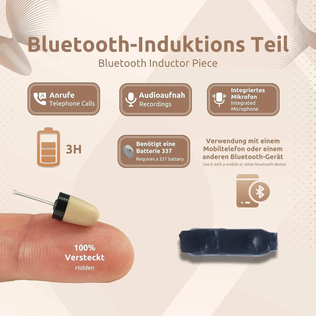 PingaOculto SpionageKopfhörer Bluetooth Prüfung Mini VIP Pro Unsichtbare für Handy Mikrofon Kabellos