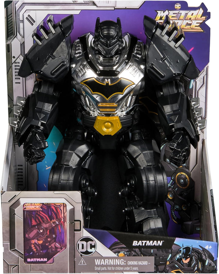 DC Metal Force Batman Action-Figur, 30cm gross, mit 8 Bewegungspunkten für actionreiche Abenteuer. F