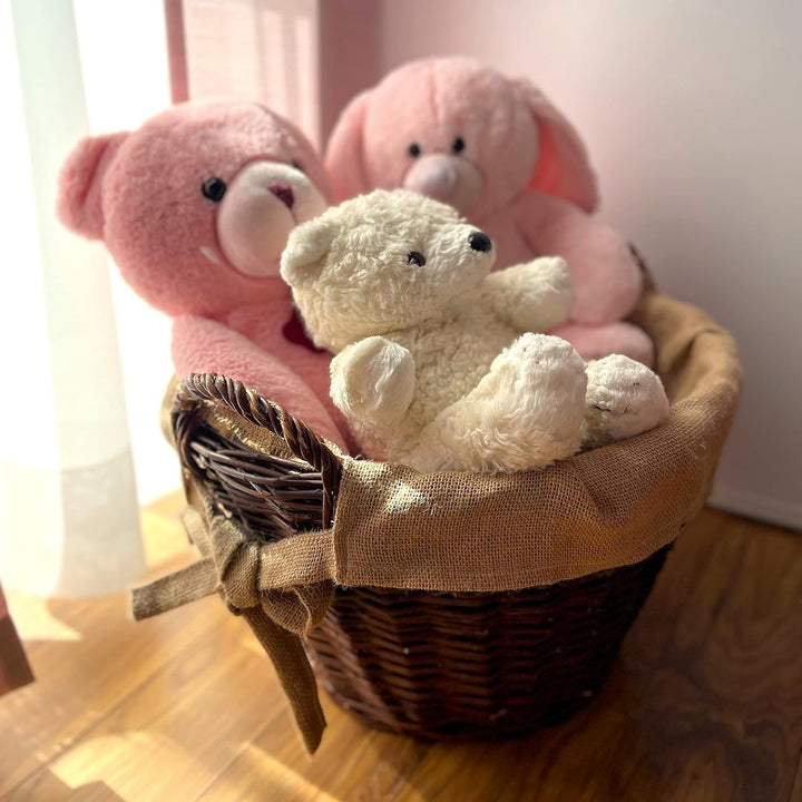 Weide-Kaminholzkorb für Holz cm mit Jute 40 x 39cm | Feuerholz korb | Holzkörbe | Kamin Aufbewahrung