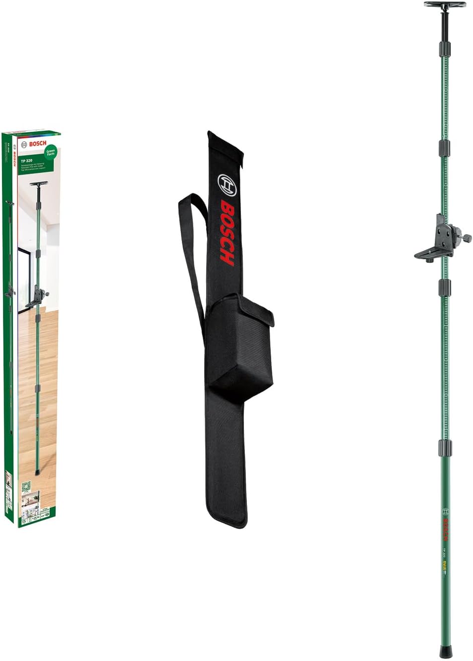 Bosch Teleskopstange TP 320 (höhenverstellbar von 106-320 cm zur schnellen und flexiblen Positionier