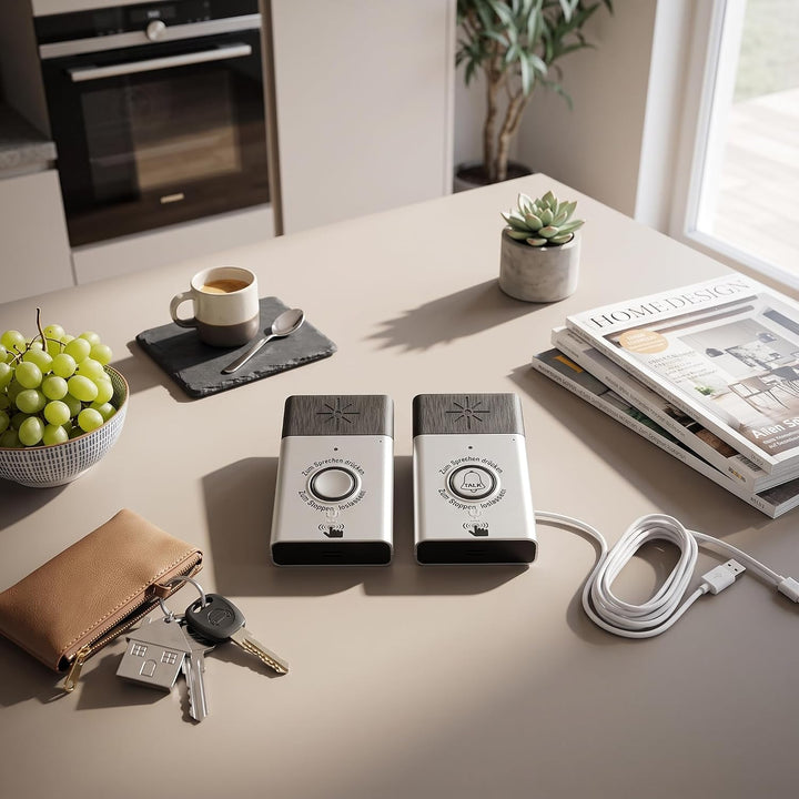 Smart Intercom Türklingel System, 2-Wege-Sprechanlage mit Voice Intercom, Kabellose Gegensprechanlag
