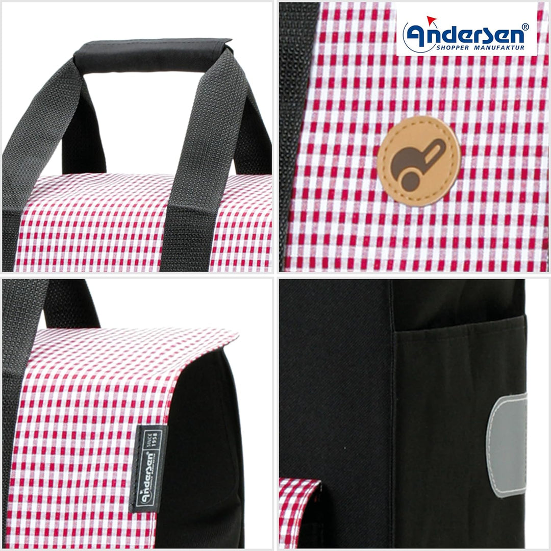 Andersen Einkaufstrolley Ersatztasche - 54 Liter - Seiten- & Fronttasche - Tragegriff - extra Innenf