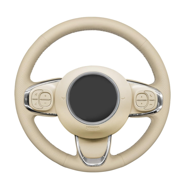 MEWANT Lenkradbezug für FIAT 500 / 500C Lenkradhülle aus Kunstleder Mikrofaser Leder per Hand Nähen