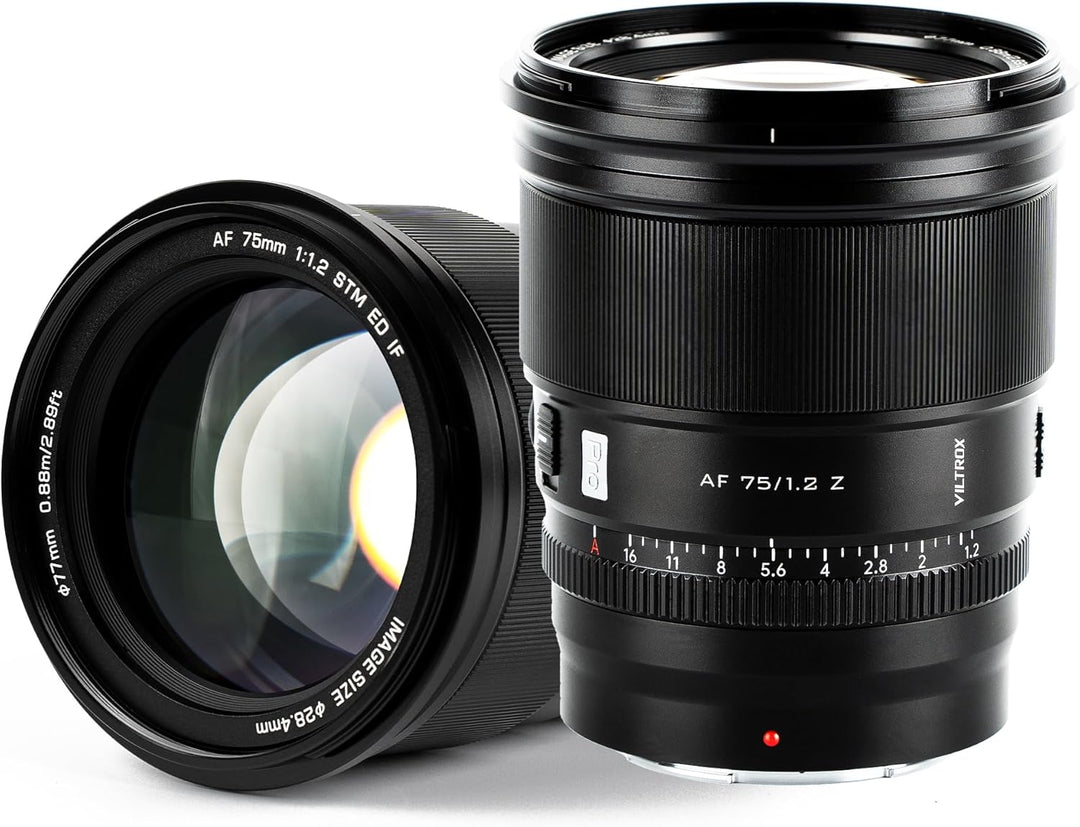 VILTROX 75mm f/1.2 F1.2 PRO Autofokus Objektiv für Nikon Z-Mount Kamera, Ultra-Weitwinkel APS-C AF O
