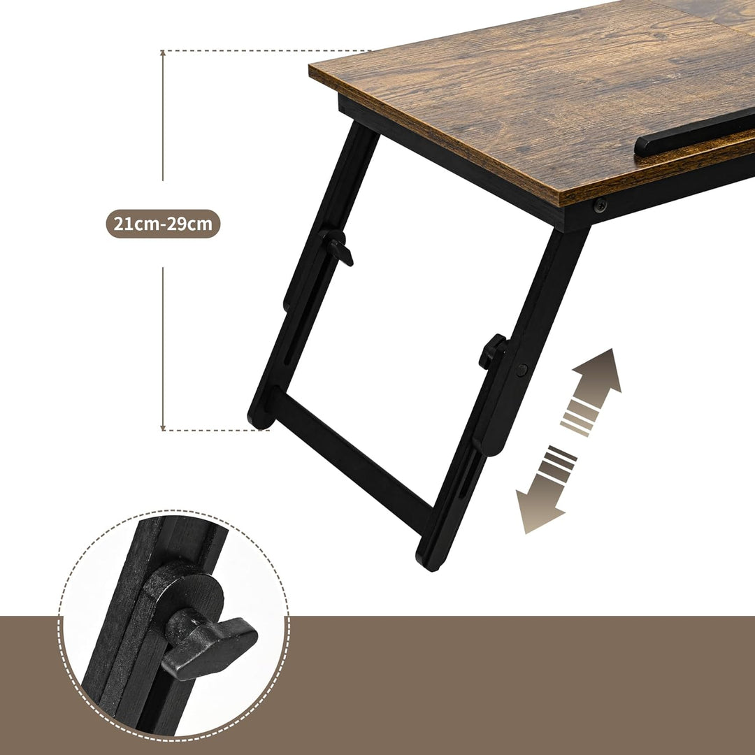 VASMIA Laptoptisch für Bett und Couch, Klapptisch, Frühstück Serviertablett mit klappbaren Beinen, h
