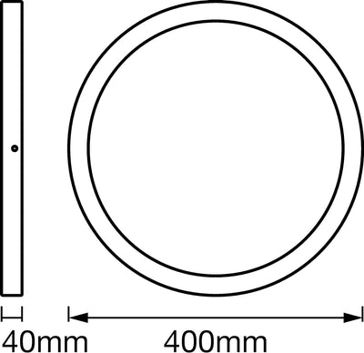 LEDVANCE LED Panel-Leuchte, Leuchte für Innenanwendungen, Kaltweiss, Länge: 40x40 cm, Planon Round 2