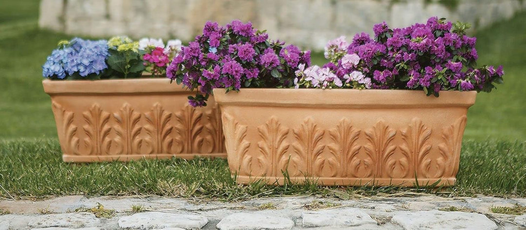 Mein-PFLANZTOPF - Blumentopf Mailand qualitativ hochwertiger Blumenkasten aus Kunststoff in Terrakot