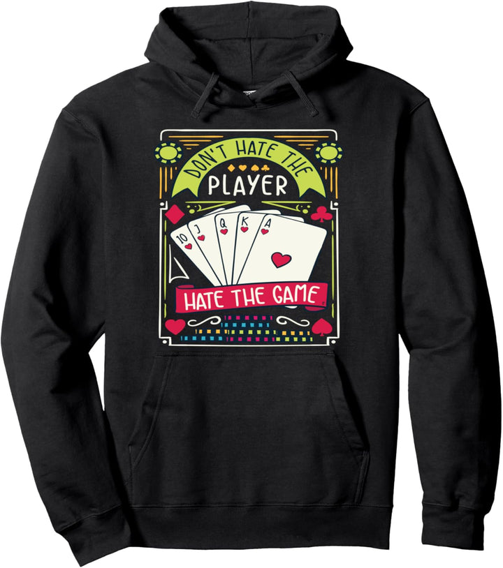Pokertunier Pokerabend Pokerspieler am Pokertisch Pokern Pullover Hoodie