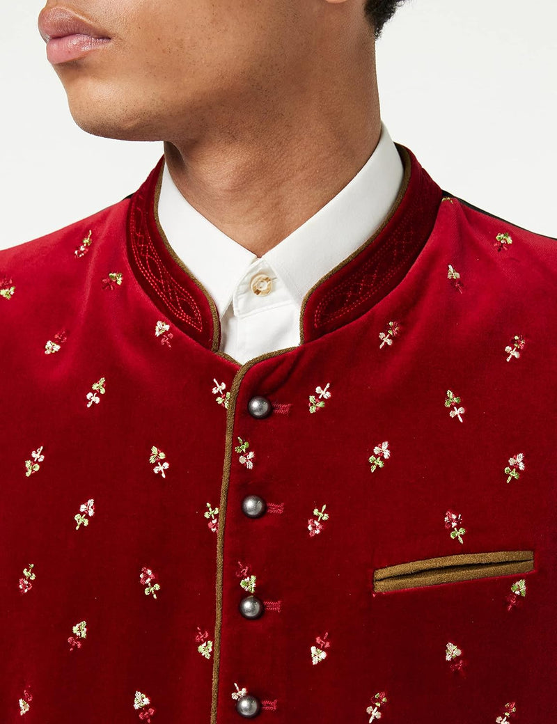 Stockerpoint Herren Trachtenweste Calzado 50 Rot (dunkelrot), 50 Rot (dunkelrot)