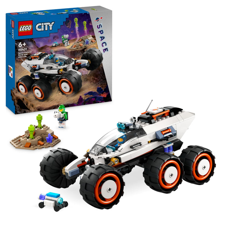 LEGO City Weltraum-Rover mit Ausserirdischen, Auto-Set mit Roboter- und Alien-Spielzeug-Figuren, Geb