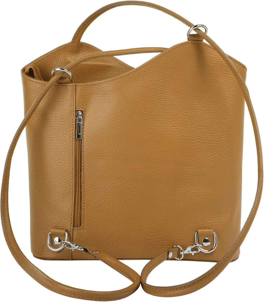 Cluty Shopper Rucksack Kombination Echt Leder Damen - 016715 Gelb, Gelb
