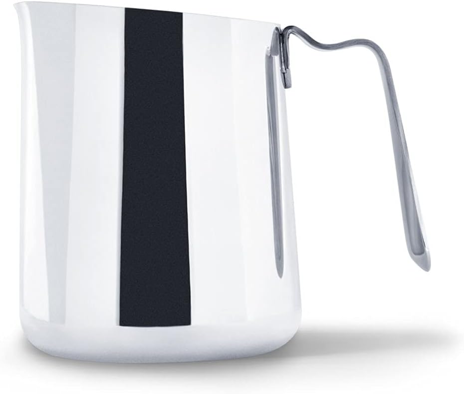 Fellow Eddy Dampfkrug für Milchaufschäumung und Präzisions-Lattekunst, Messhilfen, geriffelter Ausgu