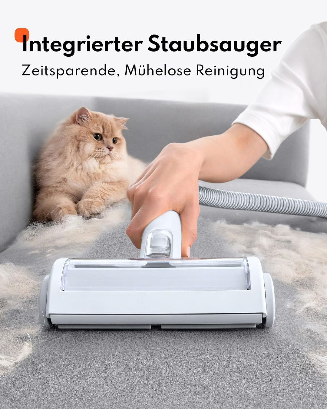 Homerunpet Hundeschermaschine mit Staubsauger, Ultraleise & Super Saugkraft Haustierpflegeset, Profi