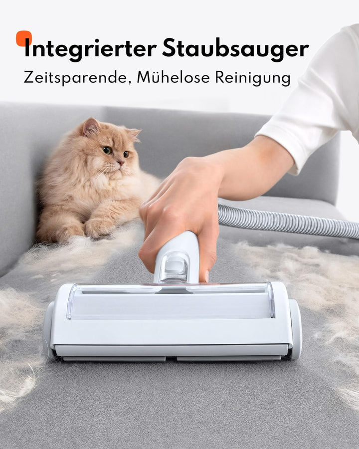 Homerunpet Hundeschermaschine mit Staubsauger, Ultraleise & Super Saugkraft Haustierpflegeset, Profi