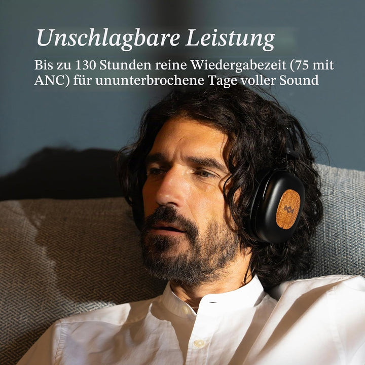 Marley House of Positive Vibration Rebel kabellose Bluetooth Kopfhörer - Over-Ear Wireless ANC mit a
