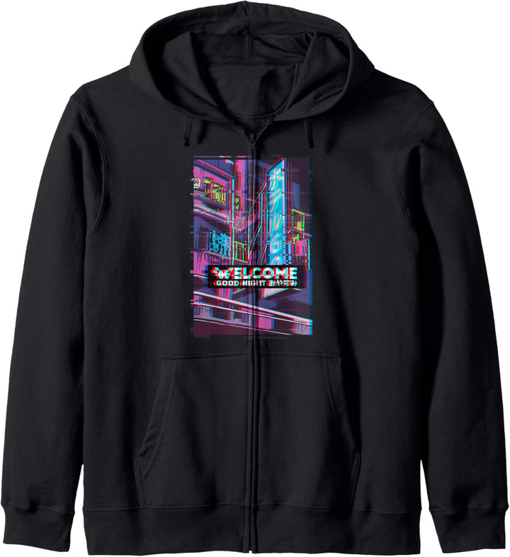 Vaporwave Aesthetic Glitch Style Welcome Kapuzenjacke
