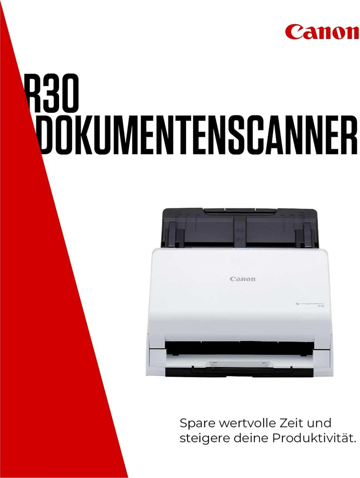 Canon imageFORMULA R30 A4-Dokumentenscanner – Zuverlässiger Scanner für effiziente Produktivität im