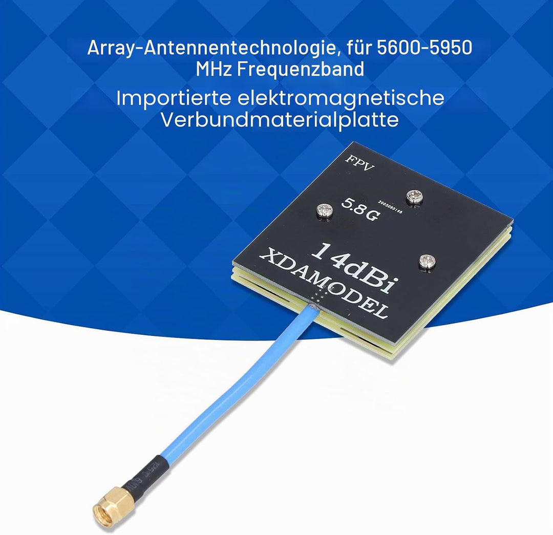 Direktionales Patch-Antennenpanel, Leichte Antenne mit Hoher Verstärkung, FPV-System, 5,8 GHz, 14 DB