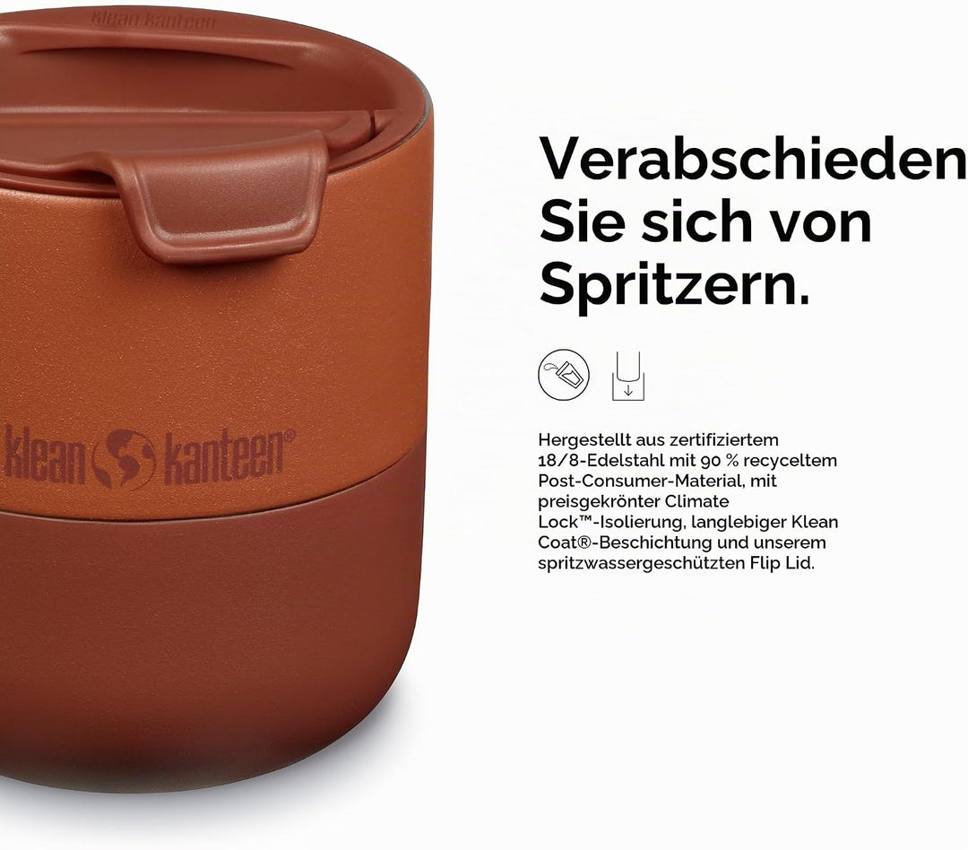 Klean Kanteen Rise Lowball Tumbler Flip Lid Isolierbecher 296ml in der Farbe autumn glaze, 1010168