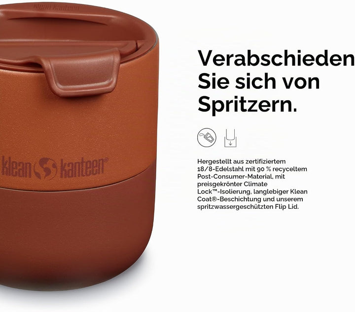 Klean Kanteen Rise Lowball Tumbler Flip Lid Isolierbecher 296ml in der Farbe autumn glaze, 1010168