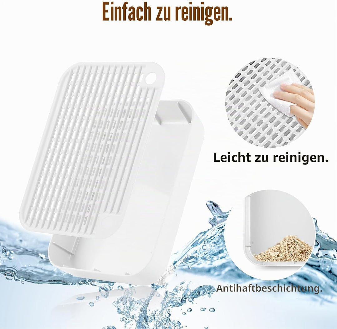 Kalolary Katzenstreu-Rampe mit Filtersystem – rutschfeste Treppe für Katzentoilette, Litter Catcher