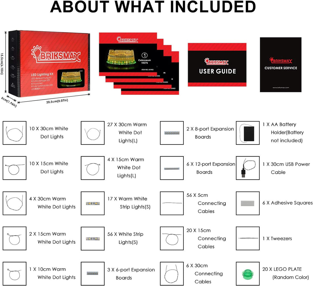 BRIKSMAX Led Beleuchtungsset für Lego Creator Expert Colosseum - Compatible with Lego 10276 Baustein