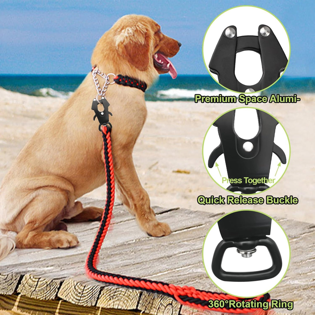 Frog Clip 2er Pack Platz Aluminium Locking Hundeleine Schnalle Drehbare Schnellverschlussschnalle Ro