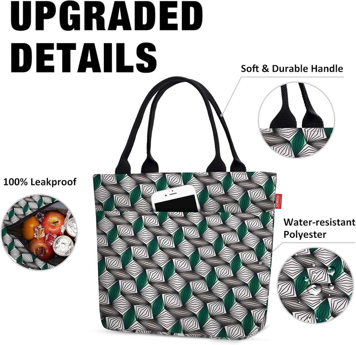 Kühltasche Klein Leicht Isoliertasche Faltbar Lunchbag Lunchtasche Thermoshopper zur Arbeit Schule M