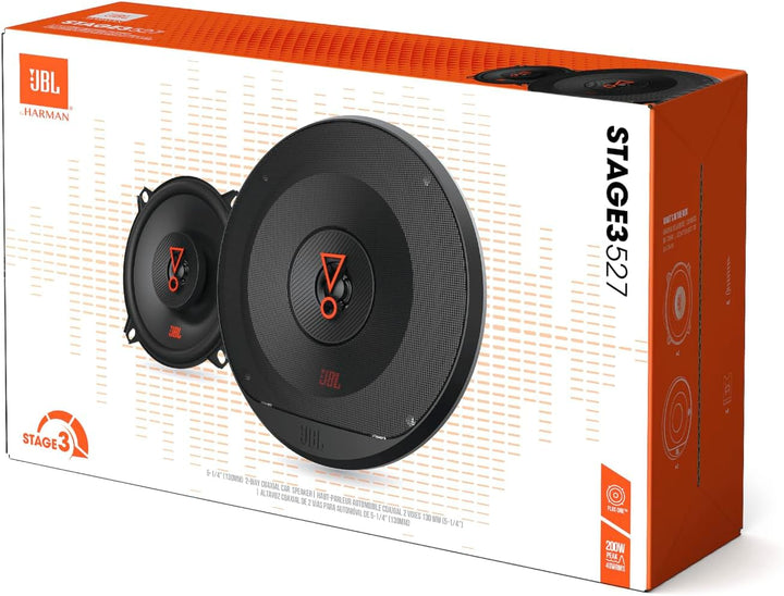 JBL Stage3 527 2-Wege Auto Lautsprecher Set von Harman Kardon - 200 Watt KFZ Autolautsprecher Boxen