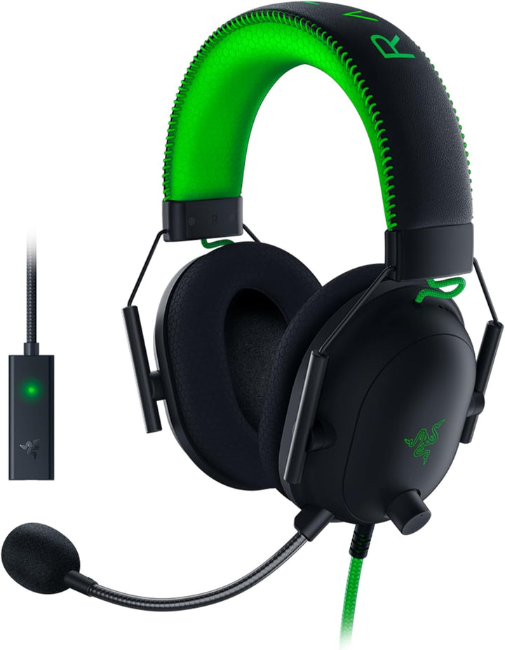 Razer Blackshark V2 - Premium E-Sport-Headset mit USB-Soundkarte (Triforce 50-mm-Treiber, HyperClear