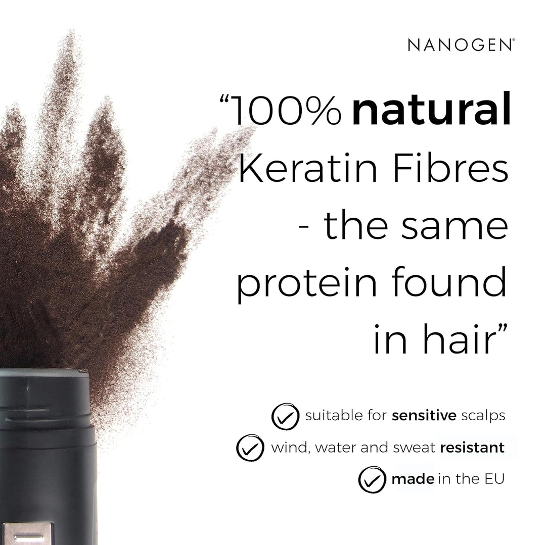Nanogen Hair Thickening Fibres Dark Brown, 30g dunkelbraun 30g, dunkelbraun 30g