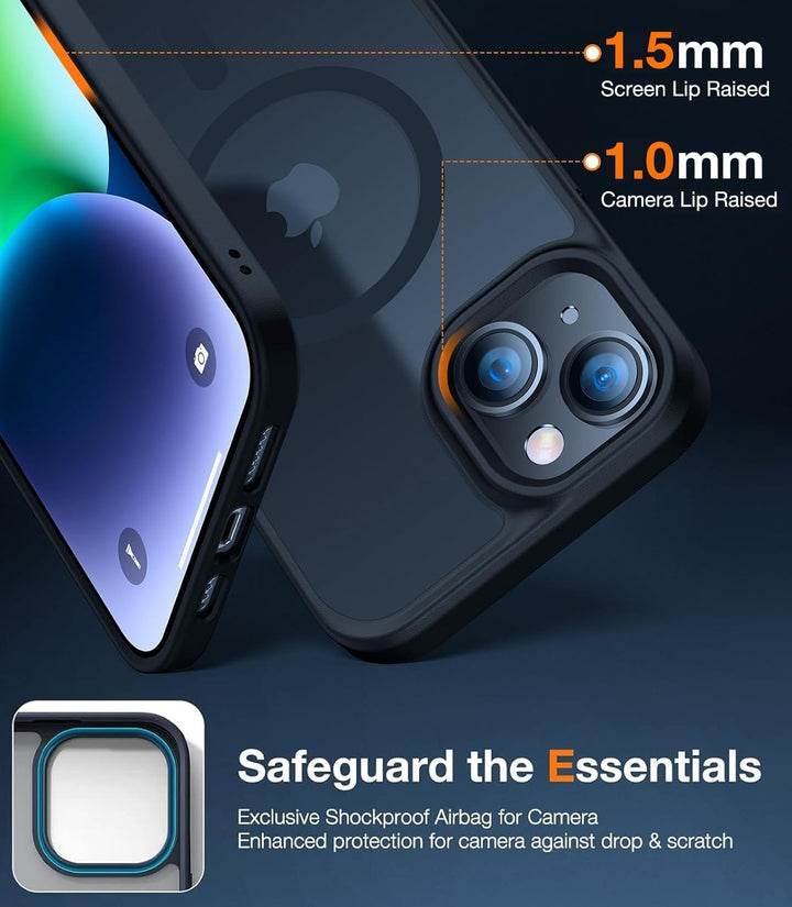TORRAS Guardian-Mag für iPhone 15 Hülle für MagSafe (Zertifizierte Magnetkraft und Schutzkraft) Matt