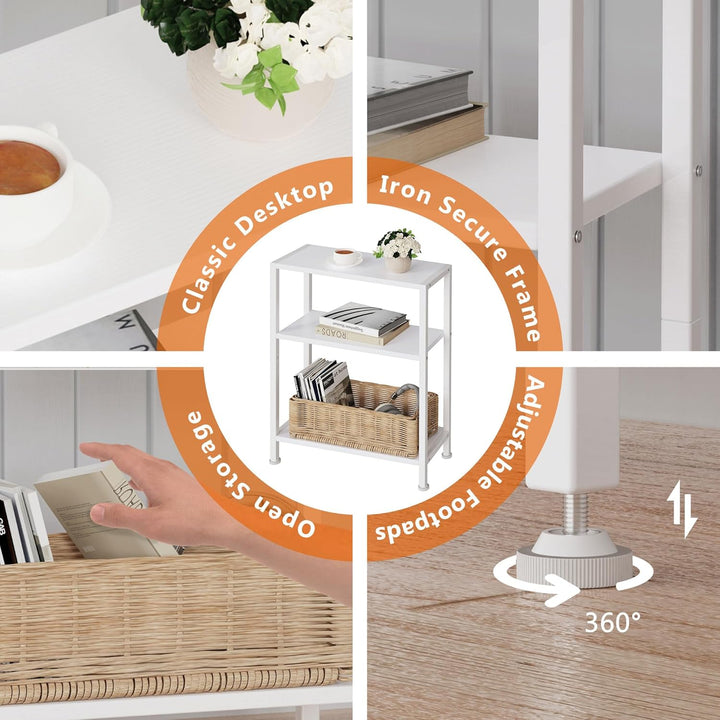 Beistelltisch, 2er Set, KleinerBeistelltisch, Sofa-Beistelltisch für schmale Räume, SchlankerBeistel
