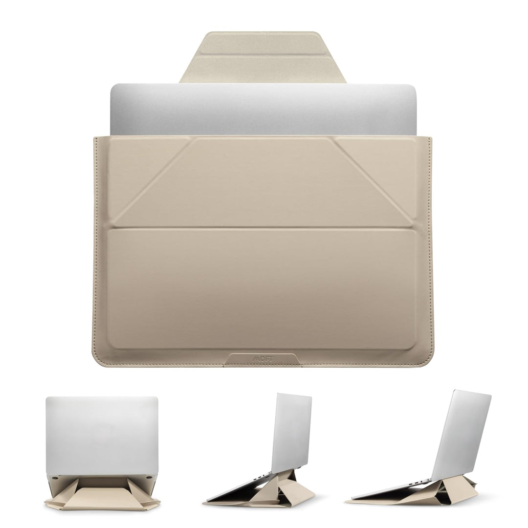 MOFT Laptoptasche Hülle &amp; Laptop Ständer für 13,3 Zoll Laptop, Vegan Leder Laptoptasche mit Erweiter