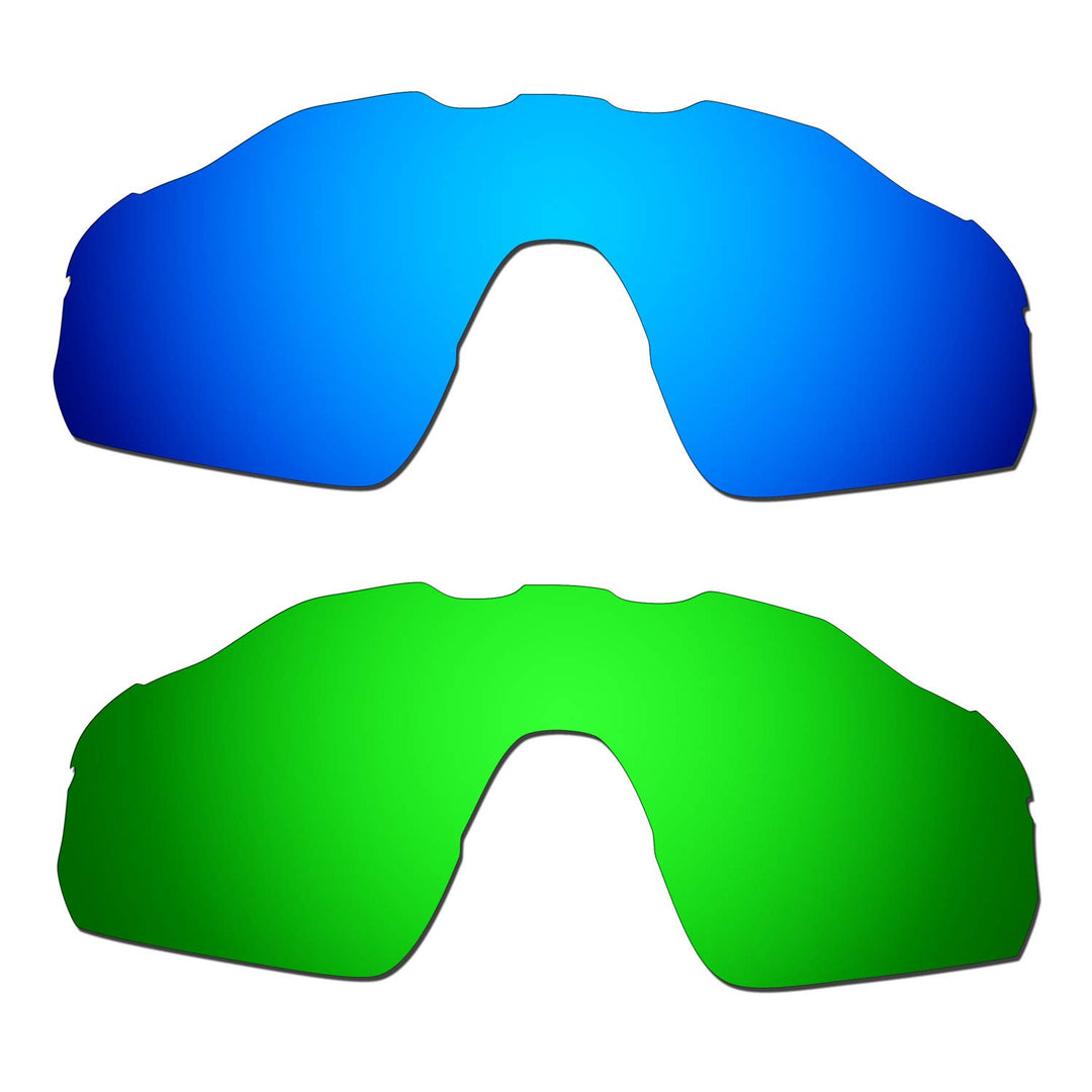 HKUCO verstärken Männer Ersatzgläser für Oakley Radar EV Pitch Blau/Grün Sunglasses