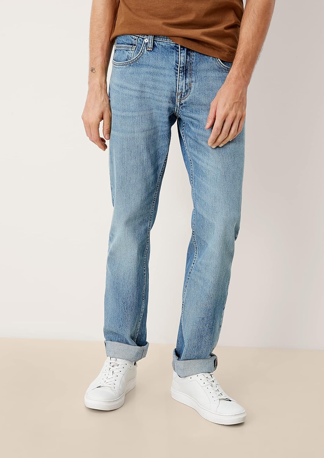 s.Oliver Herren Hose lang York Regular FIT 28W / 32L Light Blue Stretched, 28W / 32L Light Blue Stre