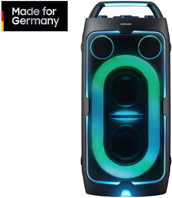 Samsung Sound Tower MX-ST50F/ZG Bluetooth Lautsprecher, Grosse Partybox &amp; Musikbox mit Akku, 18 h Ak