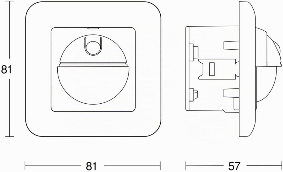 Steinel Einbau-Bewegungsmelder IR 2180 UP ECO weiss, Unterputz Wandschalter, 180° Sensorschalter, 2-
