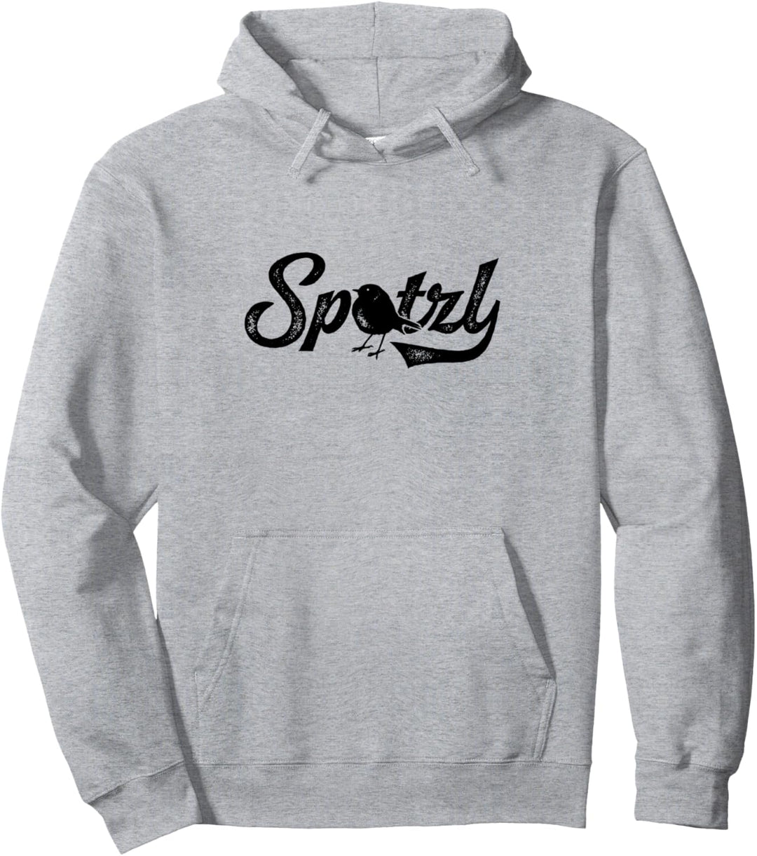 Spotzl Schriftzug Retro Vintage kleiner Spatz Pullover Hoodie