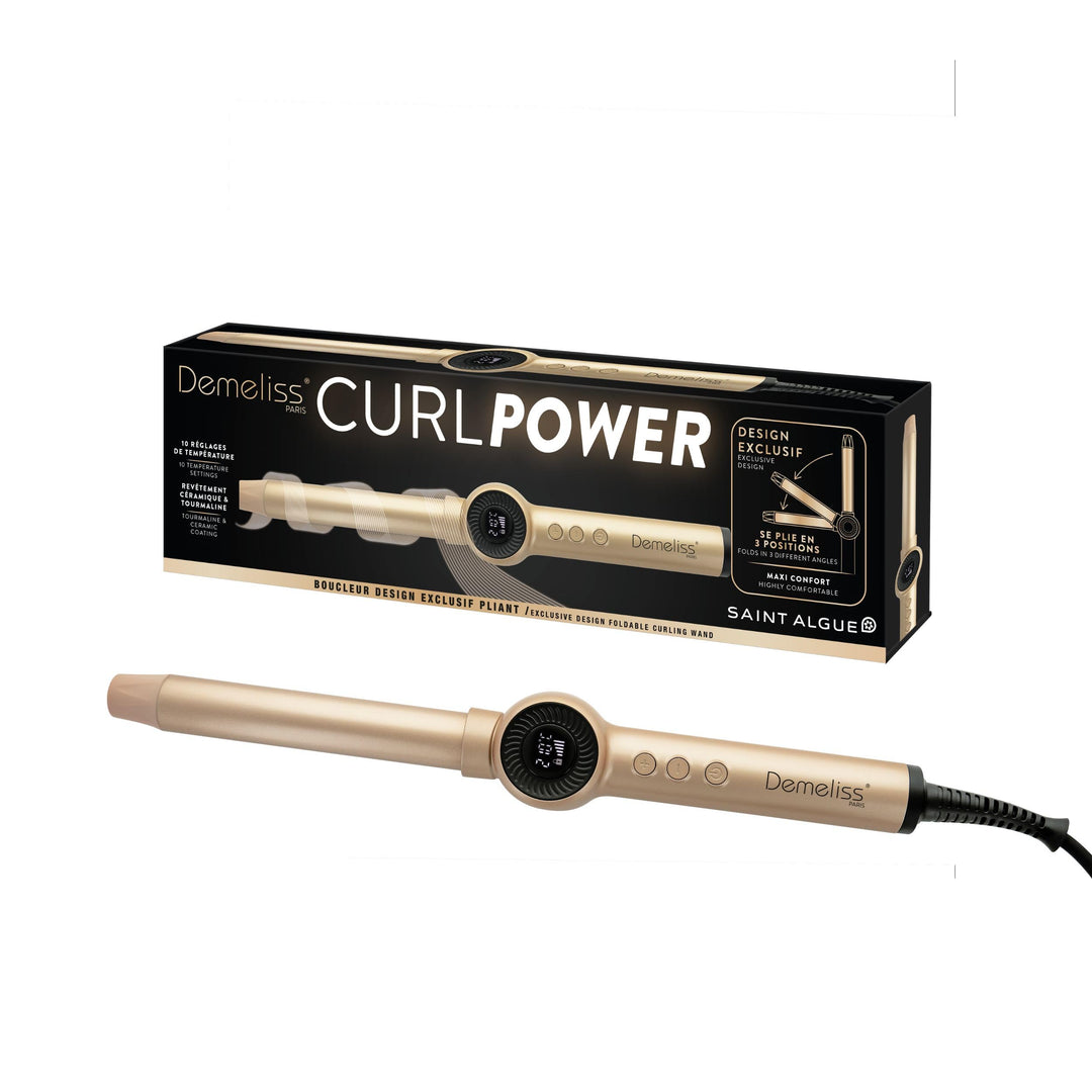 Demeliss SAINT ALGUE - CURL POWER Faltbarer Lockenwickler - Ultraleicht zu bedienen - 180° klappbar