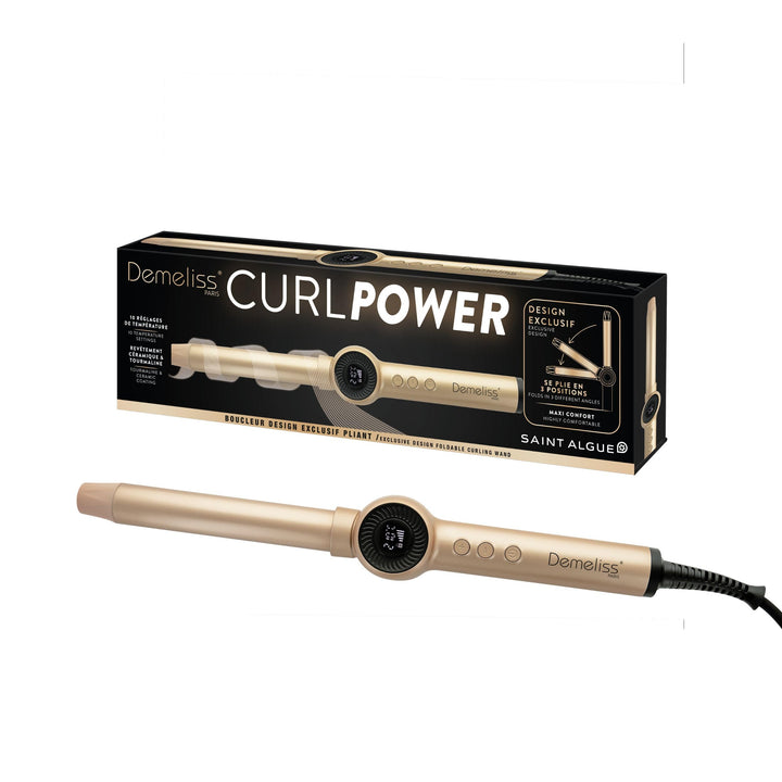 Demeliss SAINT ALGUE - CURL POWER Faltbarer Lockenwickler - Ultraleicht zu bedienen - 180° klappbar