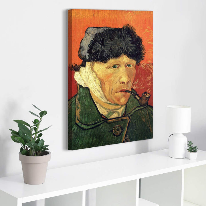 PICANOVA – Vincent Van Gogh Self-Portrait with Bandaged Ear 2 40x60 cm – Bild auf Leinwand – Leinwan