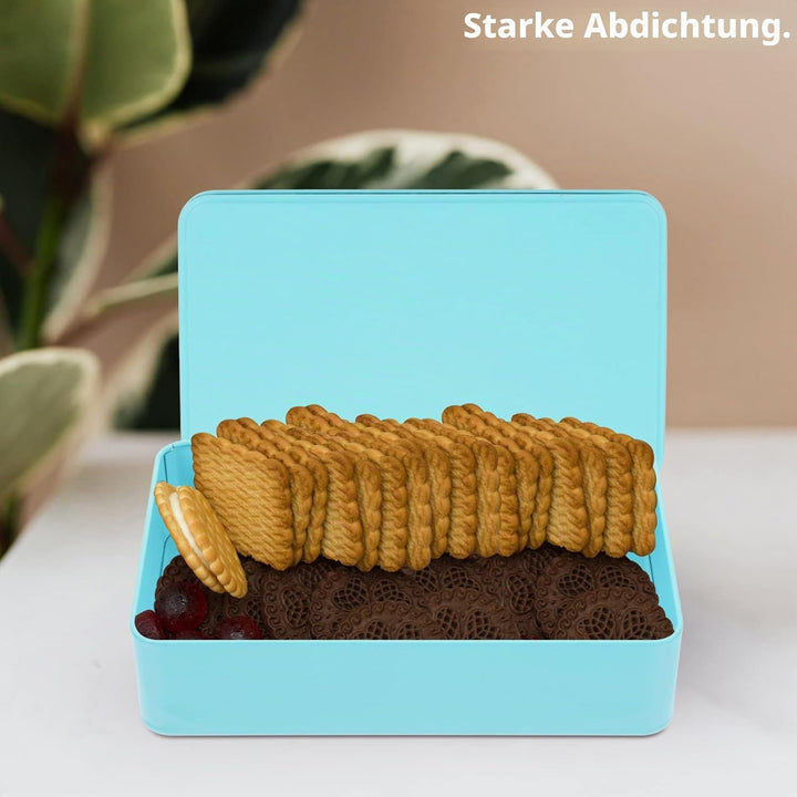 Alipis 3Er Set Kleine Blechschachteln Mit Deckel Rechteckige Zinnboxen Für Küche Und Haushalt Zur Au